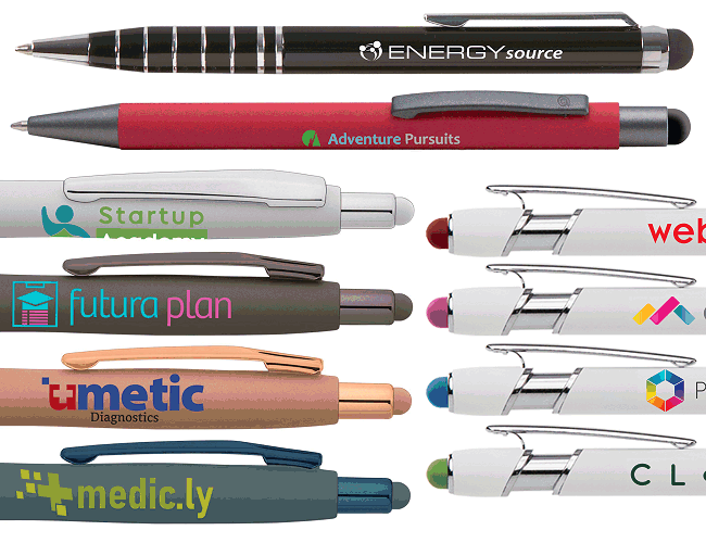 Logo branded stylus pens