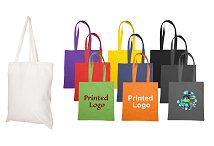 Logo Printed Coloured Cotton Shopper Bags 4.5oz