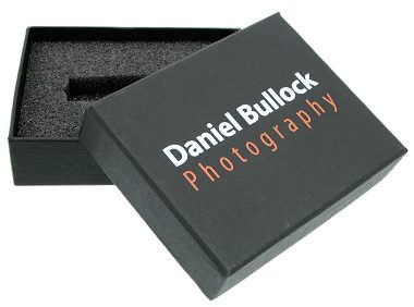 Black Cardboard Presentation Box open printed lid
