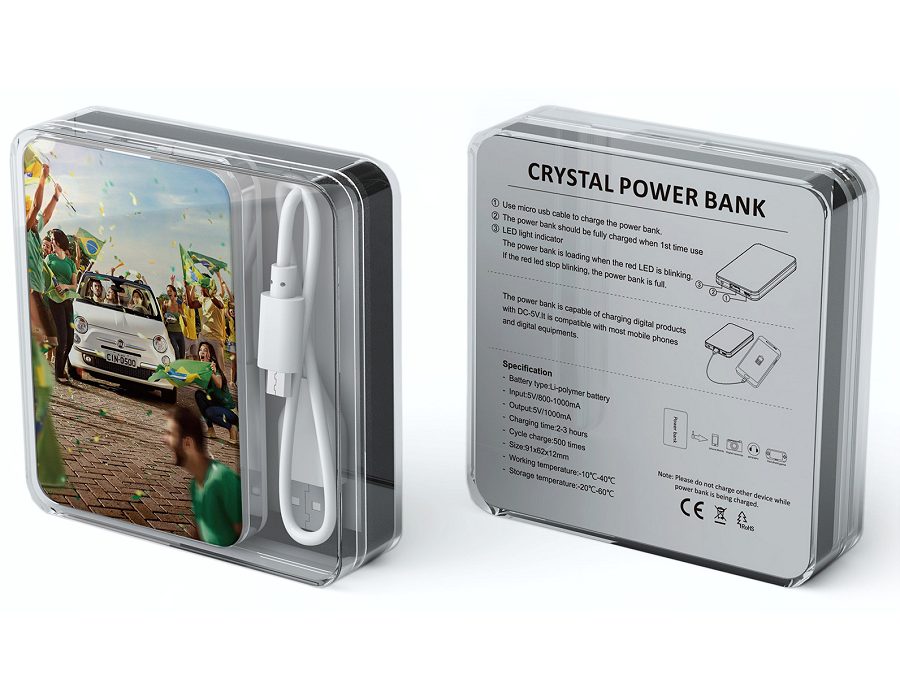 Crystal Power Bank in Crystal packging