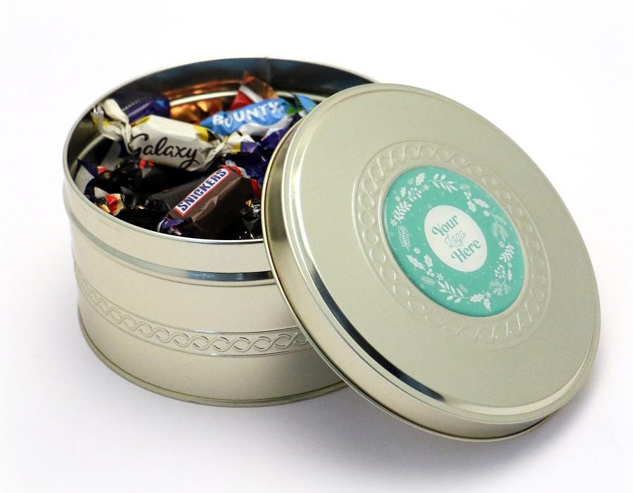 Celebrations Sweets in a Gold Treat Tin