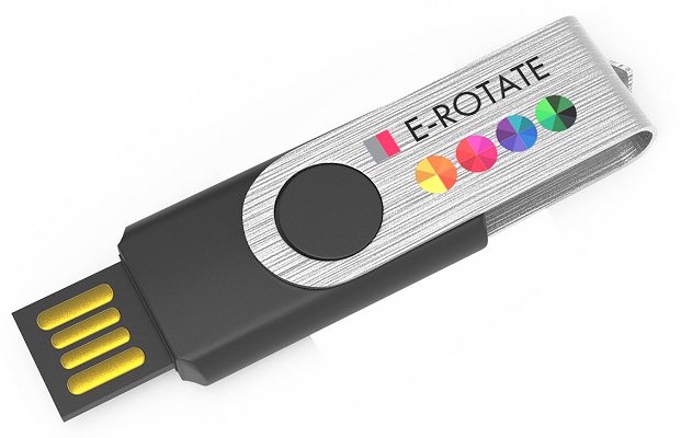 e-Rotate Logo Twister Branded USB Stick