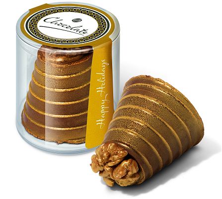 Gold Walnut Whirl Chocolate Promotional Gift