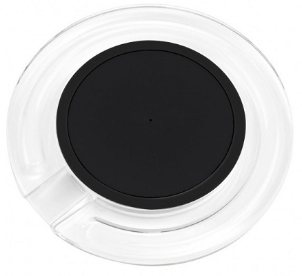 All black version of Logo Printed Crystal Wireless Charger