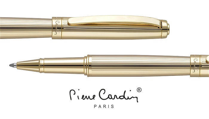 Pierre Cardin Lustrous Rollerball Pens in Gold