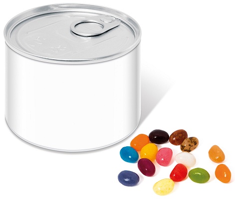 Jelly Bean Mini Ring Pull Tin with blank wrap for logo customisation