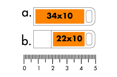 Small Engraved Metal USB Drive Print dimensions